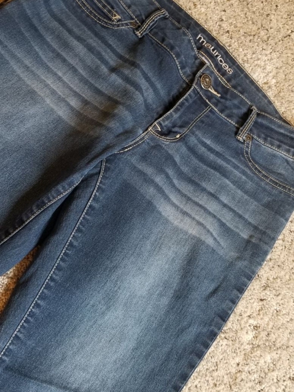 Maurices Women’s Blue Stretch Jeggings - Dark Wash Size Medium
